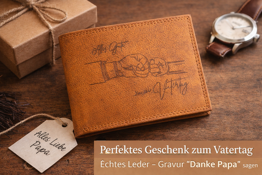 Vatertagsgeschenk Portemonnaie mit Gravur